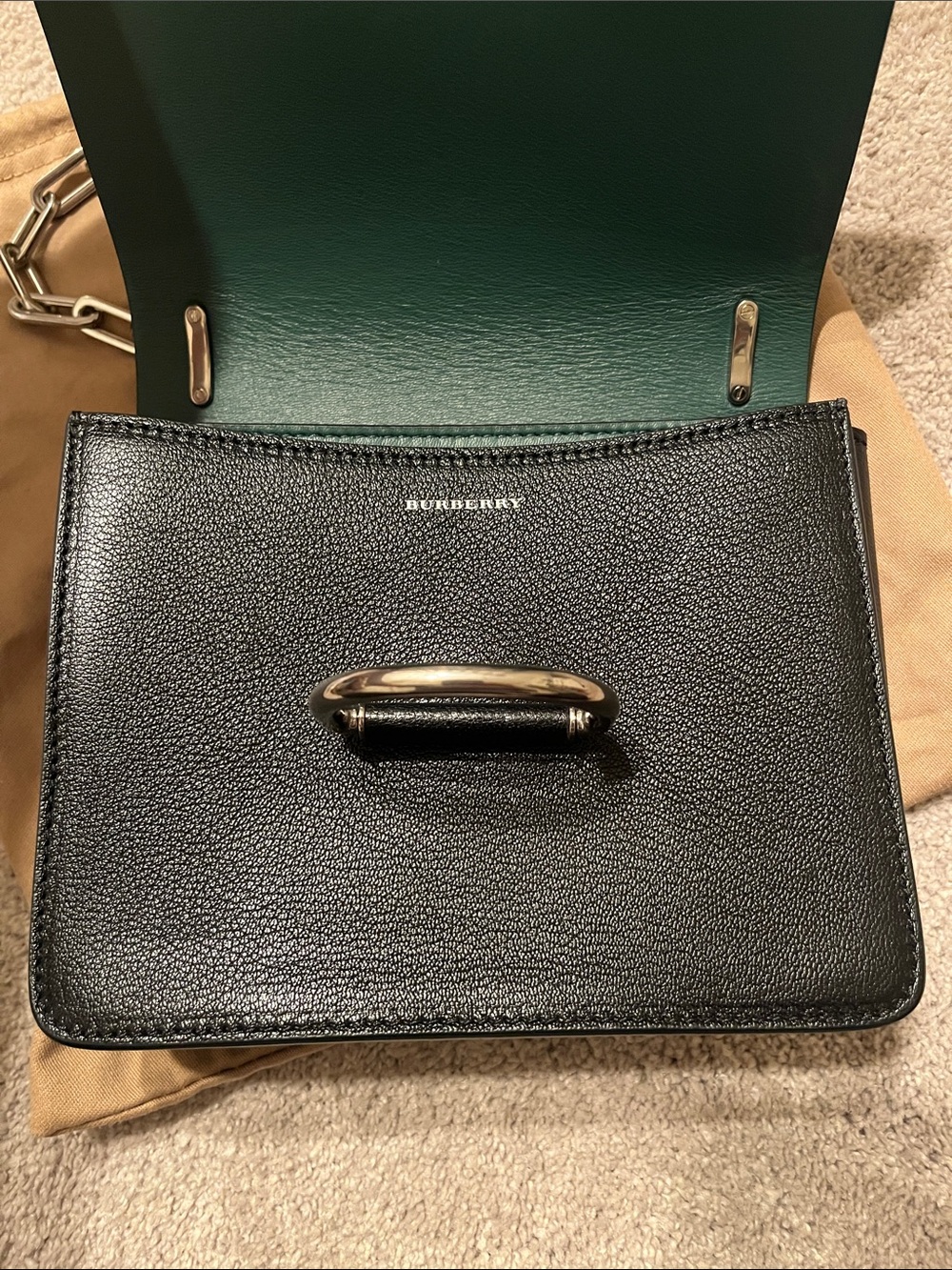 Small Burberry D-Ring Leather Bag - Picture 8 of 12